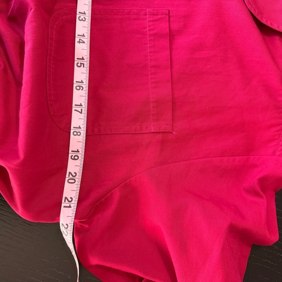 Vintage Lands’ End Burgundy Button Shirt Dress Belted Size 14 - Picture 9 of 9